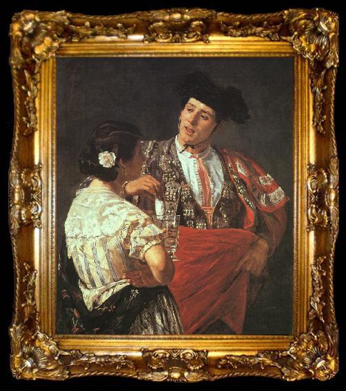 framed  Mary Cassatt Offering the Panal to the Toreador, ta009-2